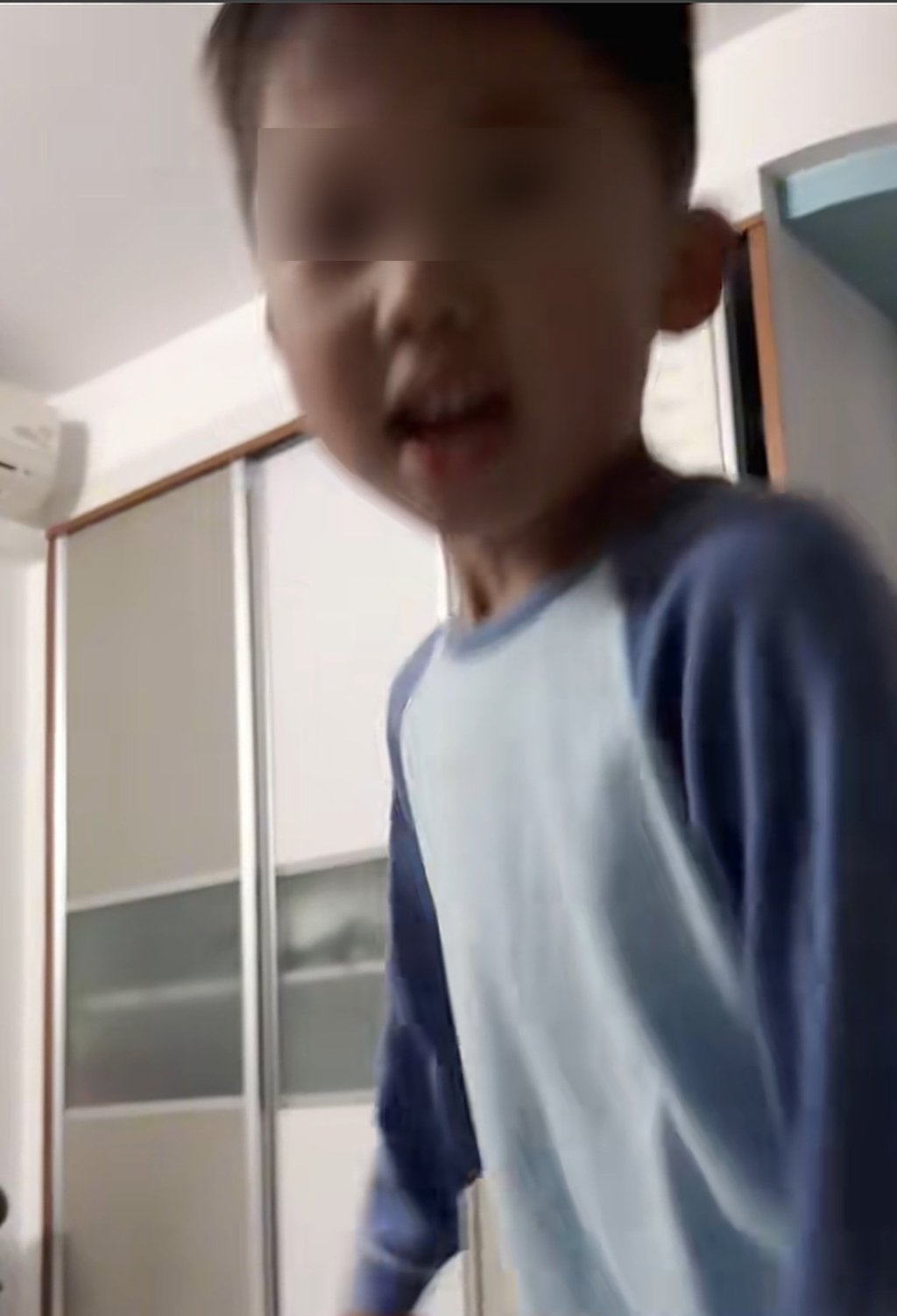 The impassioned youngster, above, did not hold back while lecturing his elders. Photo: Douyin