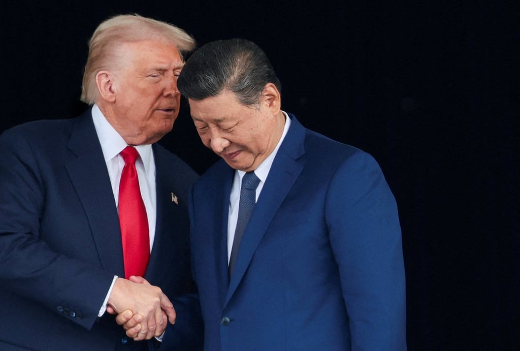 Donald Trump and Xi Jinping are expected to discuss Taiwan during their coming summit in Beijing. Photo: Reuters