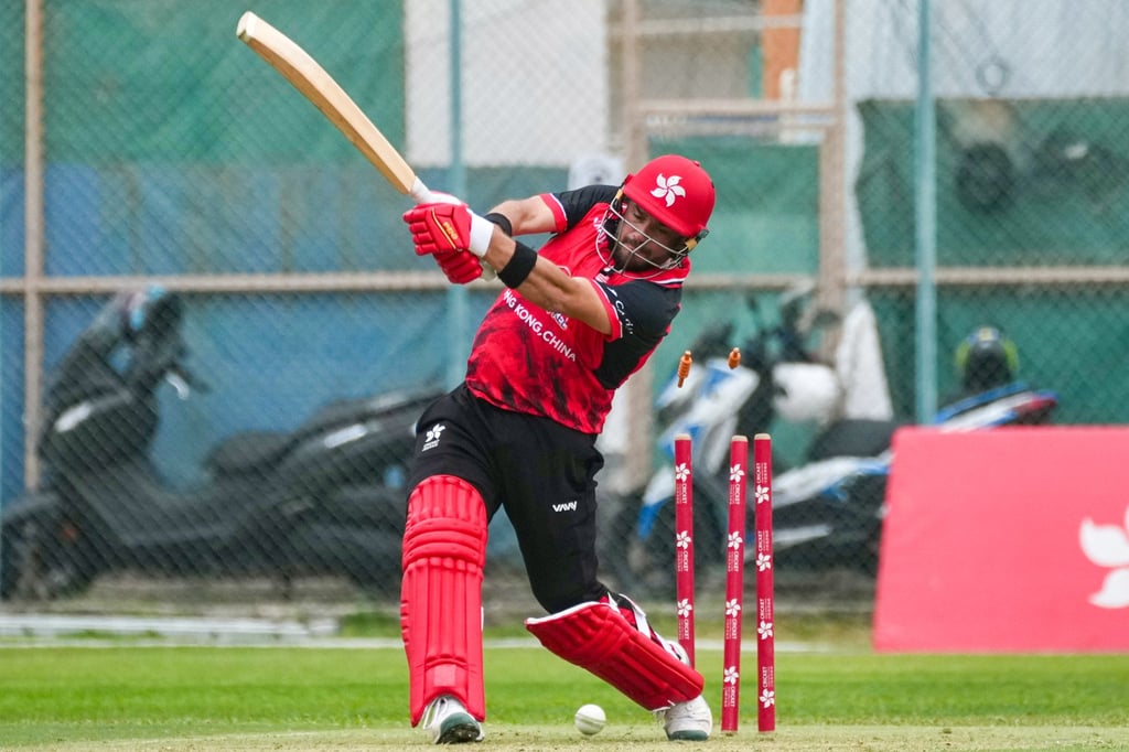 Yasim Murtaza’s innings was finally brought to an end by Anudeep Chenthamara. Photo: Karma Lo Yasim Murtaza’s innings was finally brought to an end by Anudeep Chenthamara. Photo: Karma Lo