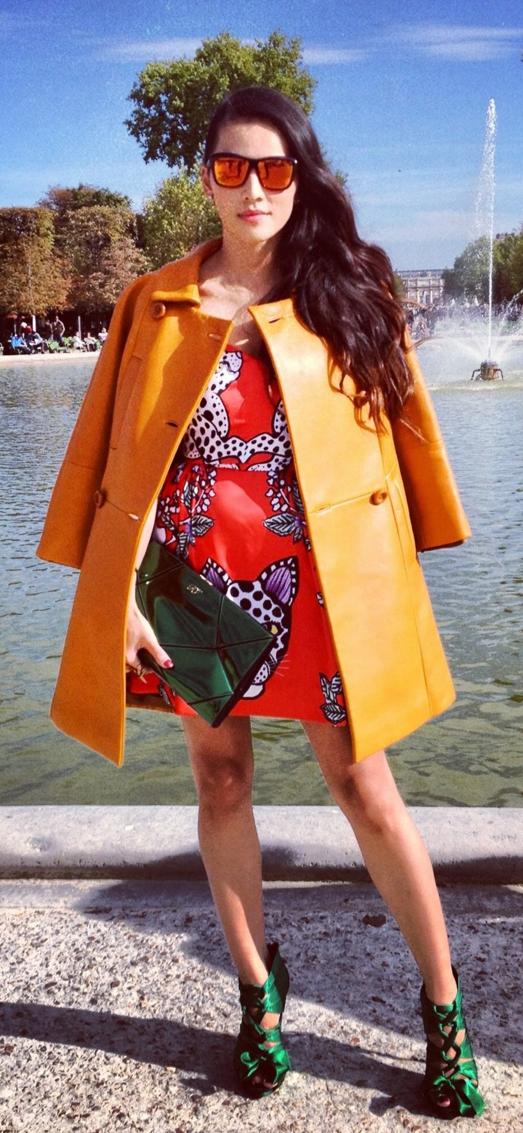 Tina Leung in Loewe, María Escoté and Roger Vivier. Photo: Handout