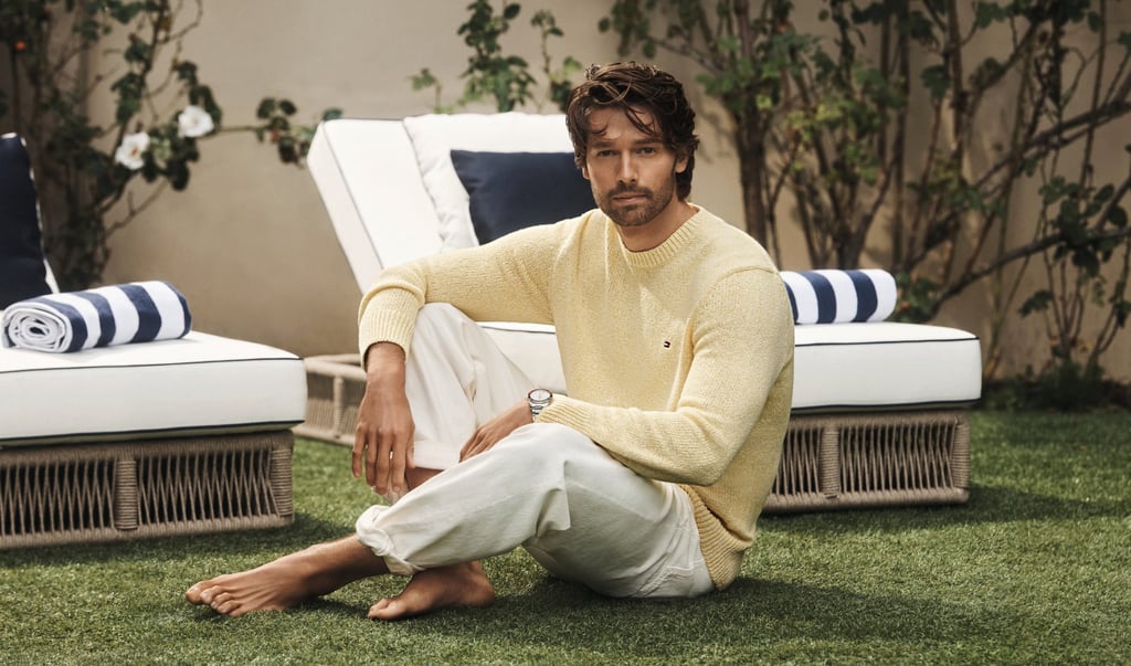 Patrick Schwarzenegger for Tommy Hilfiger’s new collection, which blends a resort mood with preppy cool. Photo: Handout Patrick Schwarzenegger for Tommy Hilfiger’s new collection, which blends a resort mood with preppy cool. Photo: Handout