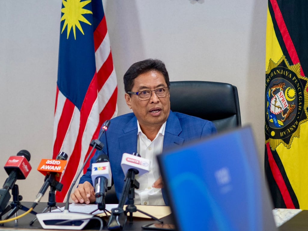 Malaysian Anti-Corruption Commission Chief Commissioner Azam Baki at a press conference in August 2025. Photo: Hadi Azmi Malaysian Anti-Corruption Commission Chief Commissioner Azam Baki at a press conference in August 2025. Photo: Hadi Azmi