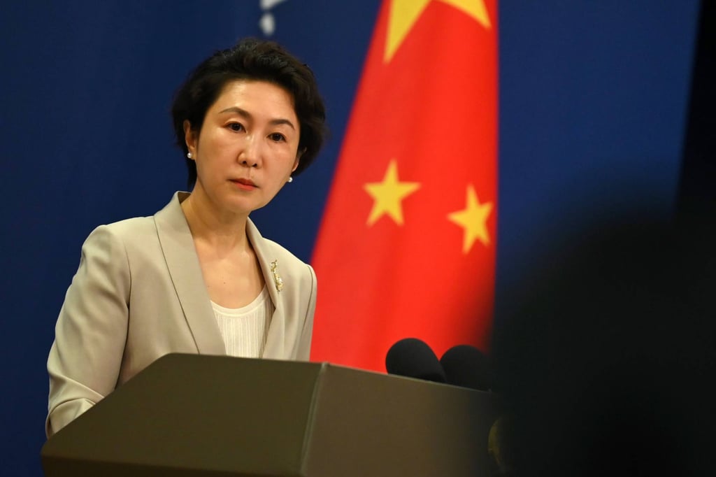 Chinese foreign ministry spokeswoman Mao Ning answers questions in Beijing on Monday. Photo: dpa