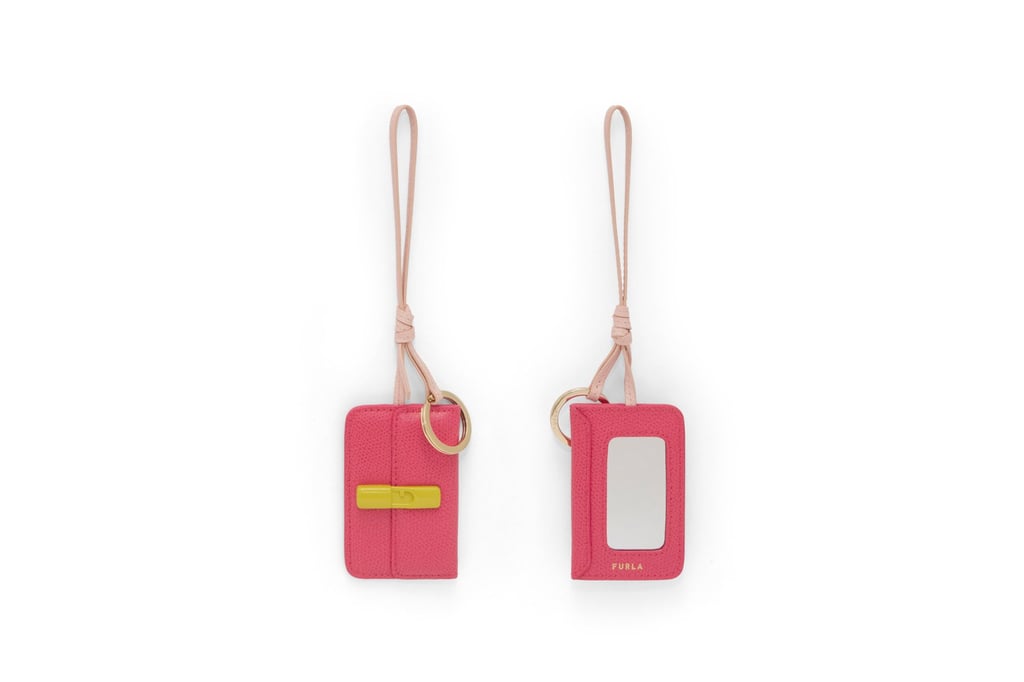 Furla Iride bag charm with mirror in Toni Velvet Pink. Photo: Handout