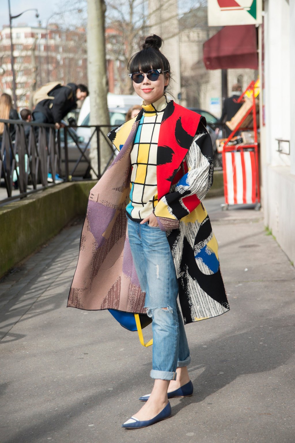 Susie Bubble in Celine and Junya Watanabe. Photo: Getty Images Susie Bubble in Celine and Junya Watanabe. Photo: Getty Images