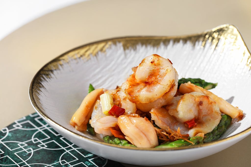 Prawns in XO sauce at Cuisine Cuisine in The Mira Hong Kong. Photo: courtesy of Cuisine Cuisine, The Mira Hong Kong