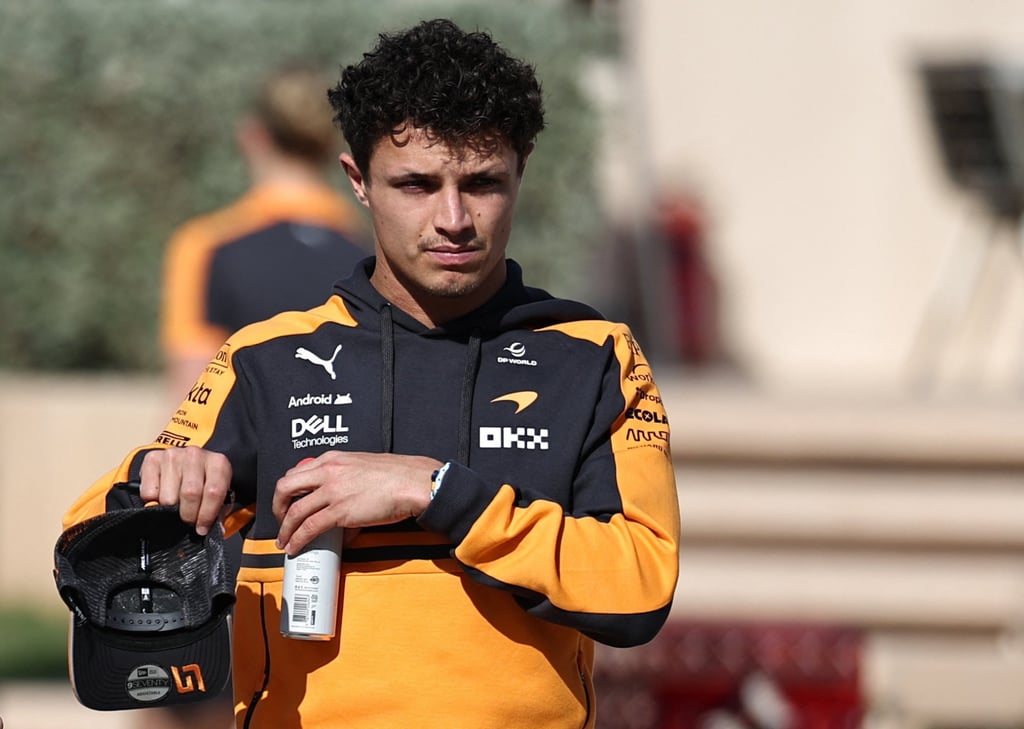 McLaren’s Lando Norris will be defending the world title. Photo: Reuters