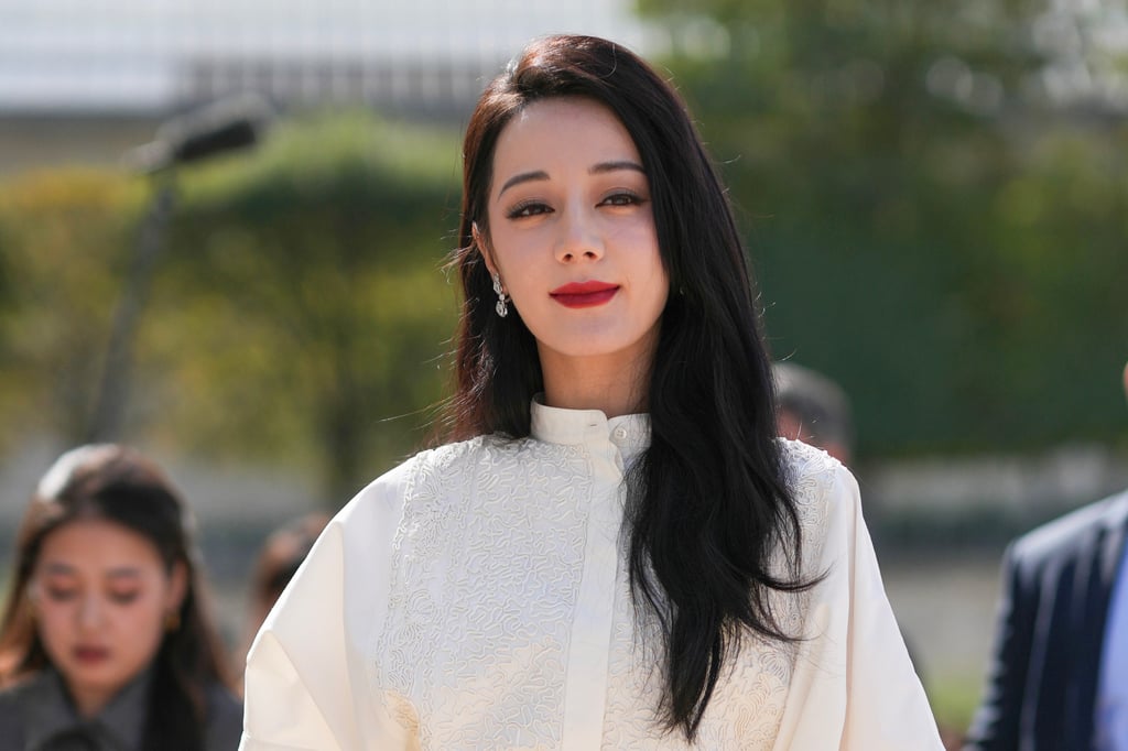 Chinese celebrity Dilraba Dilmurat, pictured at Paris Fashion Week in September 2023, was on her way to Paris for another fashion show when she was stranded in the Gulf this week. Photo: Getty Images