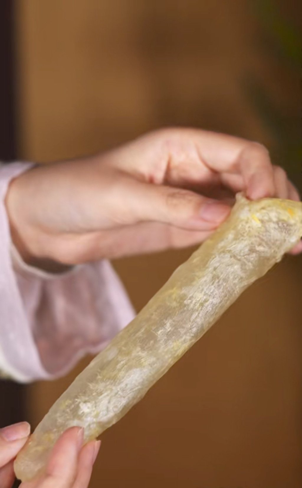 Tubular-shaped dried fish maw, above, were used as an early form of condom. Photo: RedNote