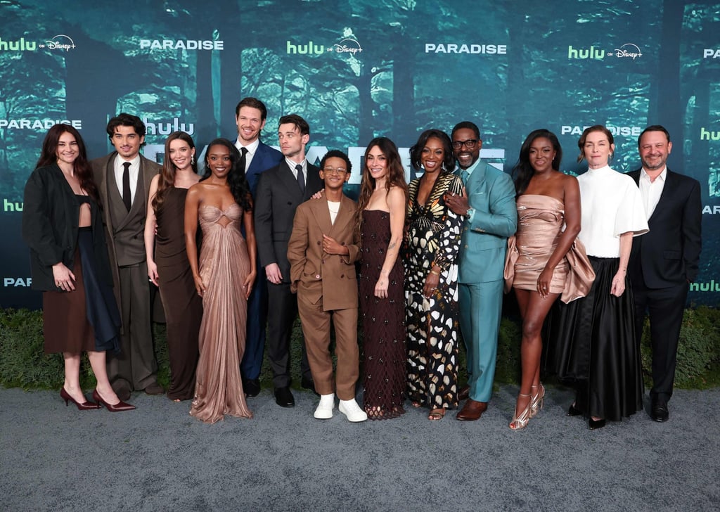 Charlie Evans (second from left) with other Paradise cast members and creator Dan Fogelman (far right) at the season two premiere in Los Angeles. Photo: Getty Images/AFP Charlie Evans (second from left) with other Paradise cast members and creator Dan Fogelman (far right) at the season two premiere in Los Angeles. Photo: Getty Images/AFP