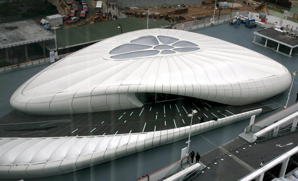The Mobile Art Chanel Contemporary Art Container, designed by Zaha Hadid, visited Hong Kong in 2008. Photo: EPA