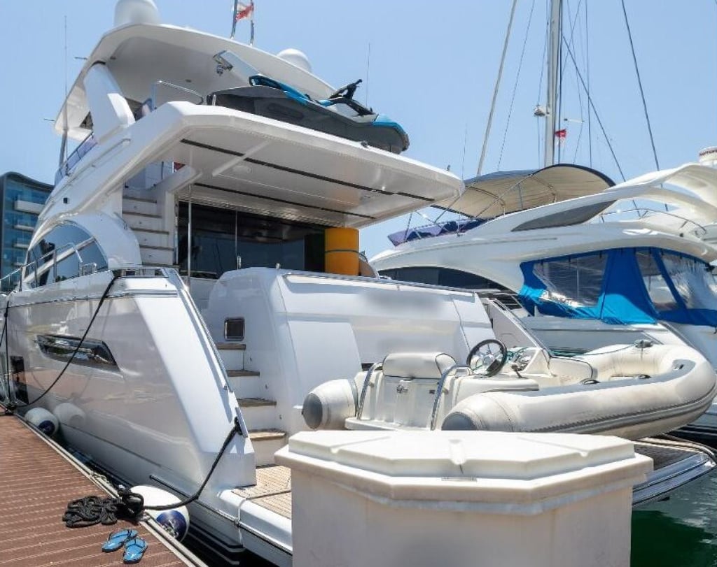 A yacht believed to belong to Chen Zhi is seized during Singapore police’s investigations into Prince Group. Photo: Singapore Police Force