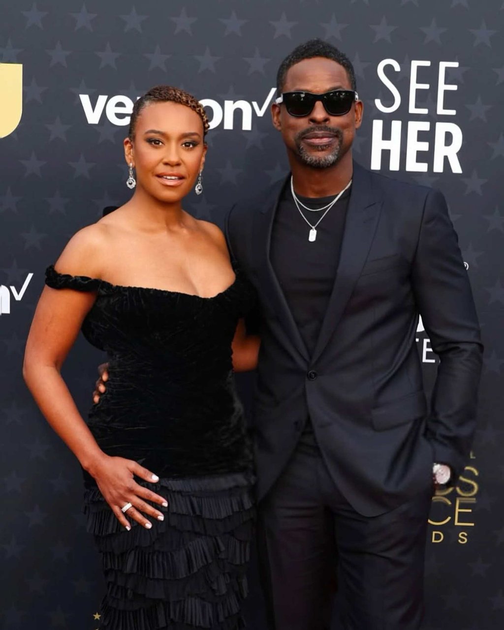 Sterling K. Brown with his wife, Ryan Michelle Bathé. Photo: @ryanmichelleb/Instagram