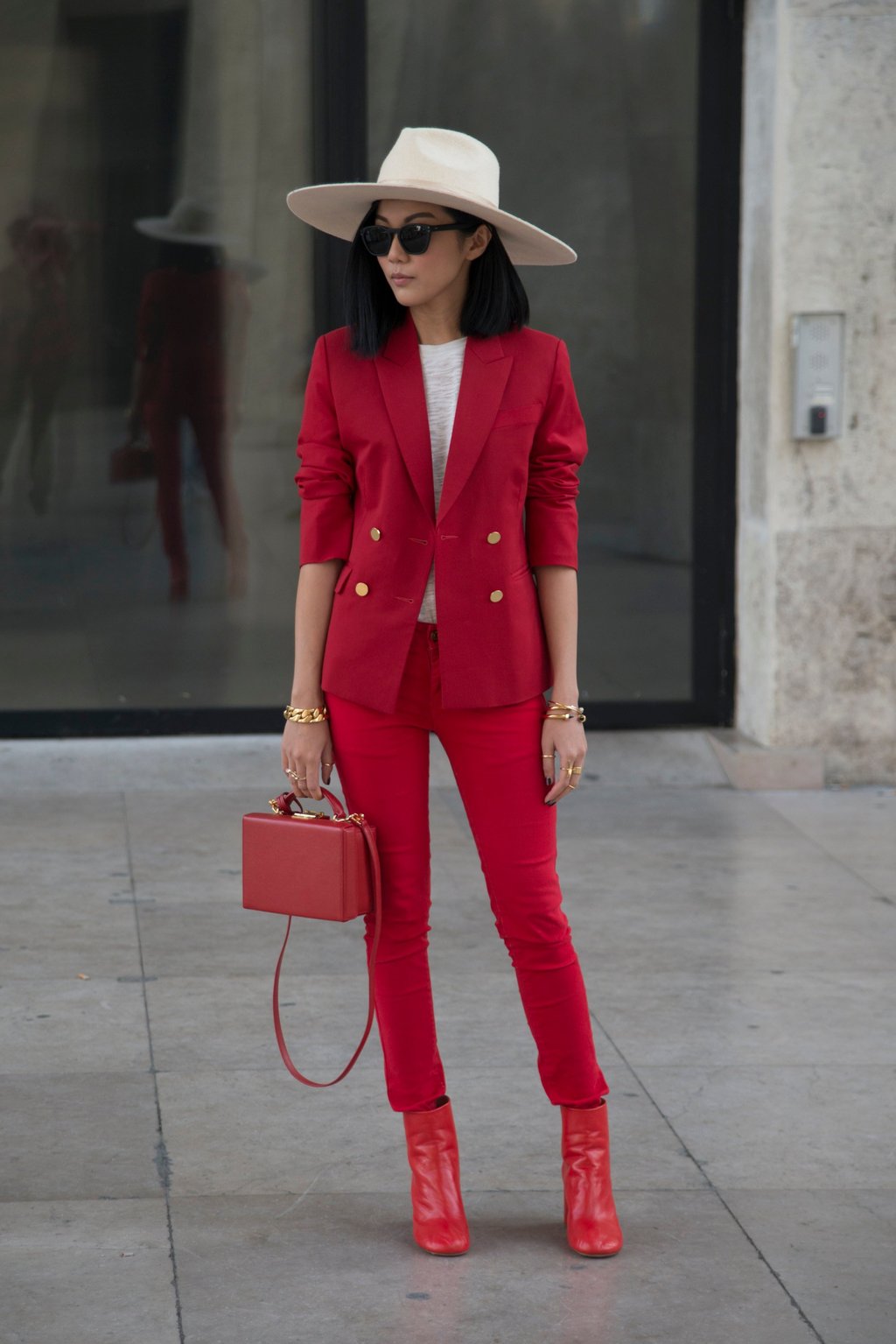 Yoyo Cao, looking riveting in red. Photo: Getty Images