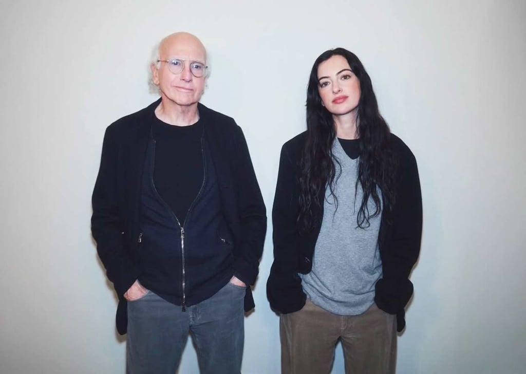 Cazzie David with her father Larry David. Photo: @cazziedavid/Instagram