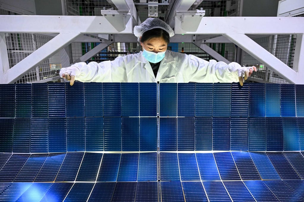 China sends mainly value-added manufactured goods like solar panels to South Africa. Photo: AFP