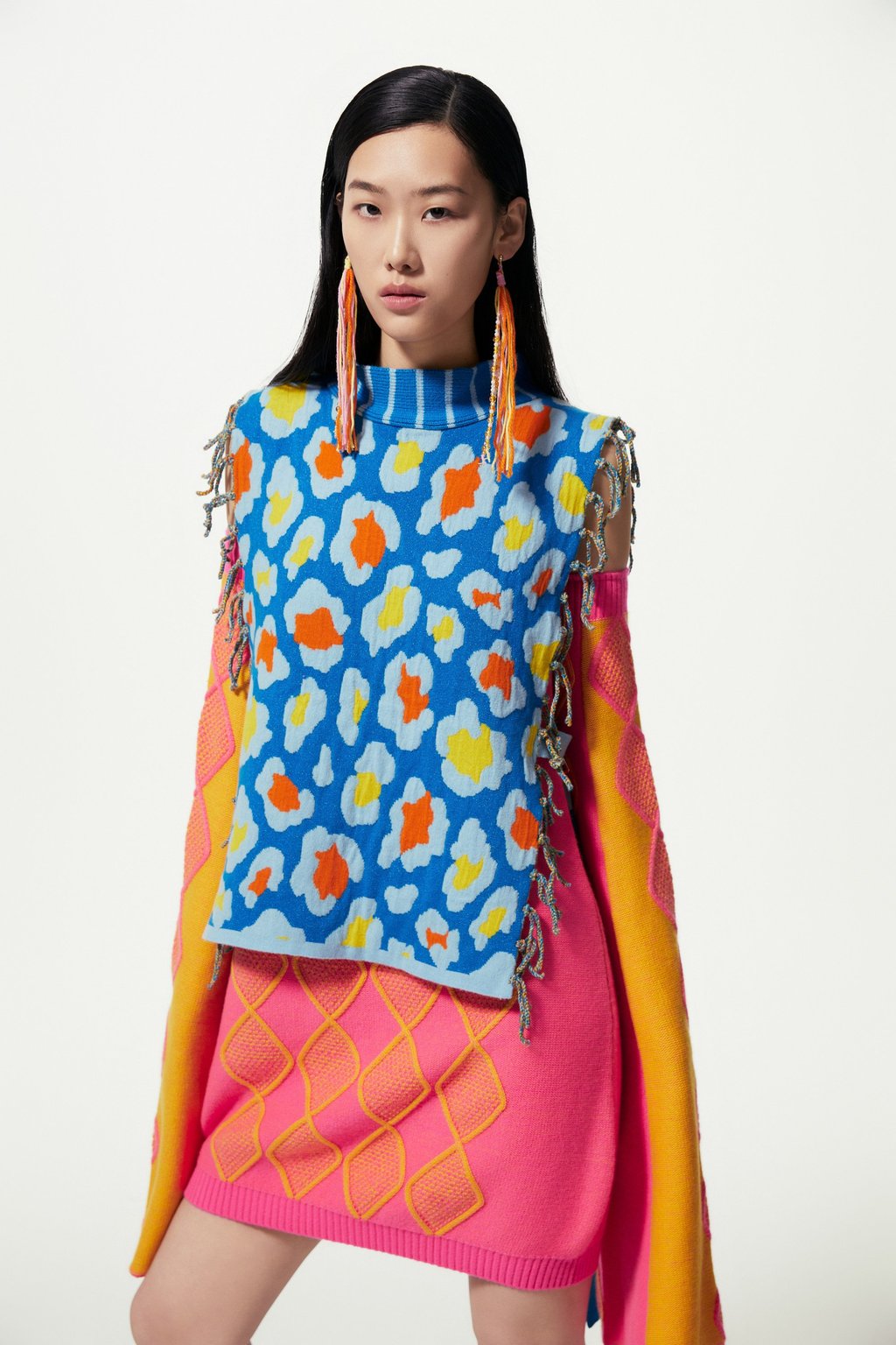 A model wears Bicy Yip knitwear. Photo: Handout