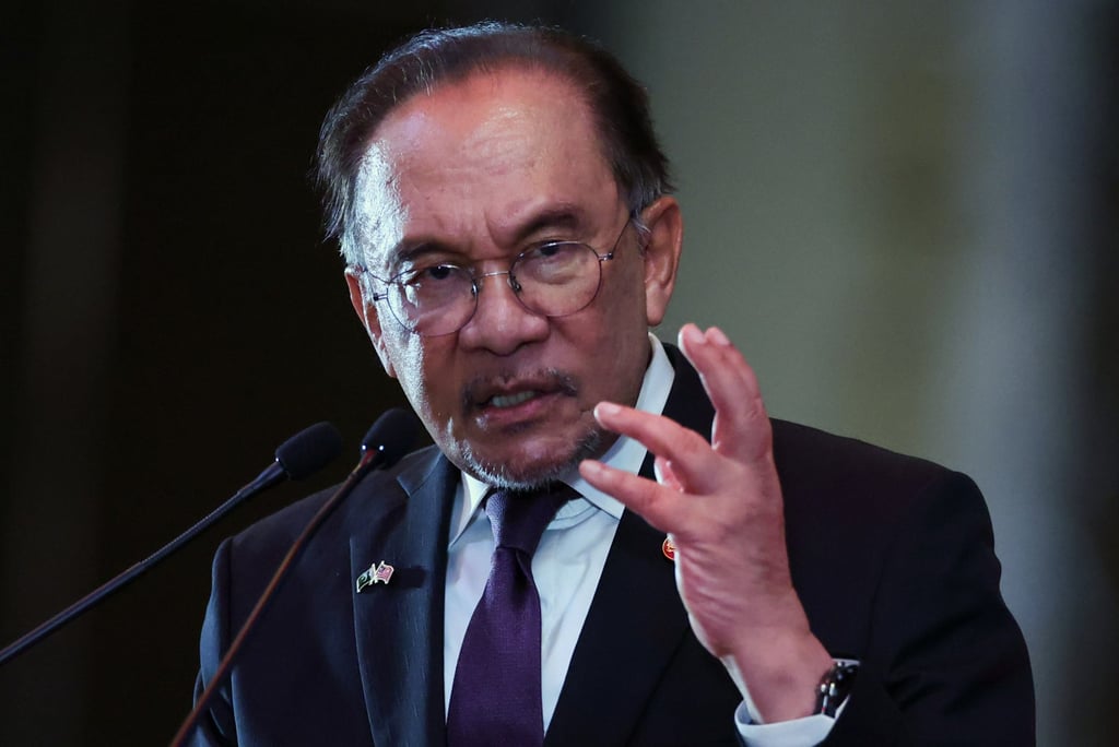 Prime Minister Anwar Ibrahim says state-oil firm Petronas has assured the government that Malaysia’s petroleum product supply remains secure and sufficient until at least May. Photo: Pool via AP