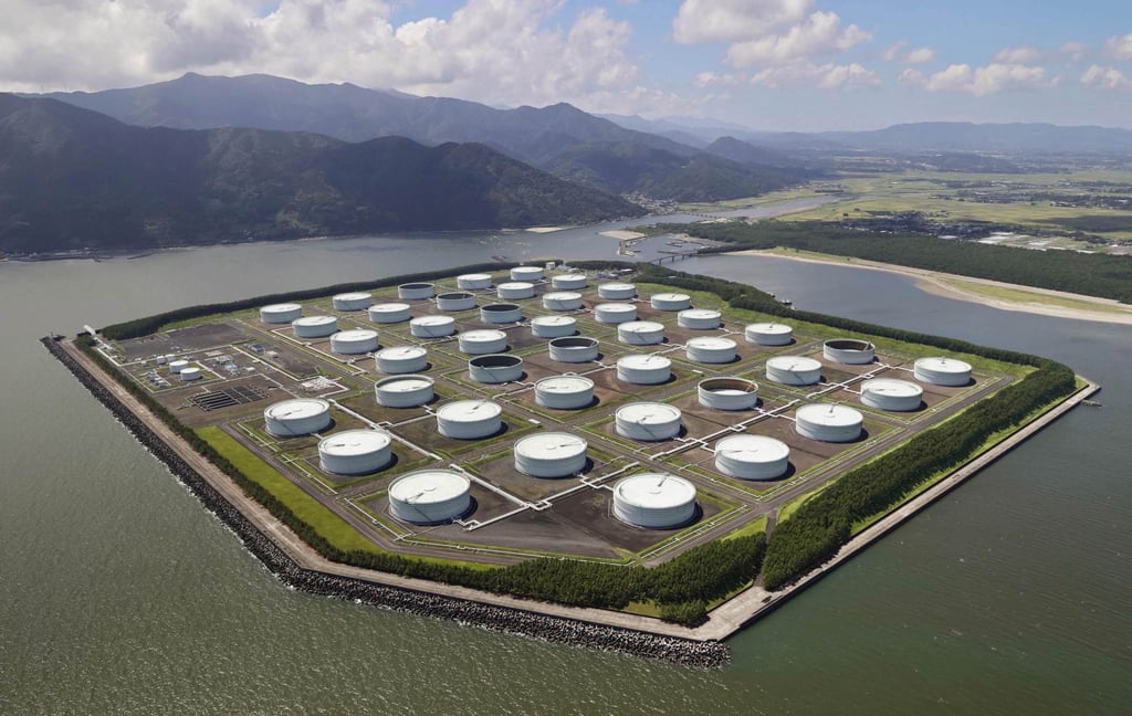 Japan’s Shibushi national oil storage station in Kagoshima Prefecture. Photo: Kyodo