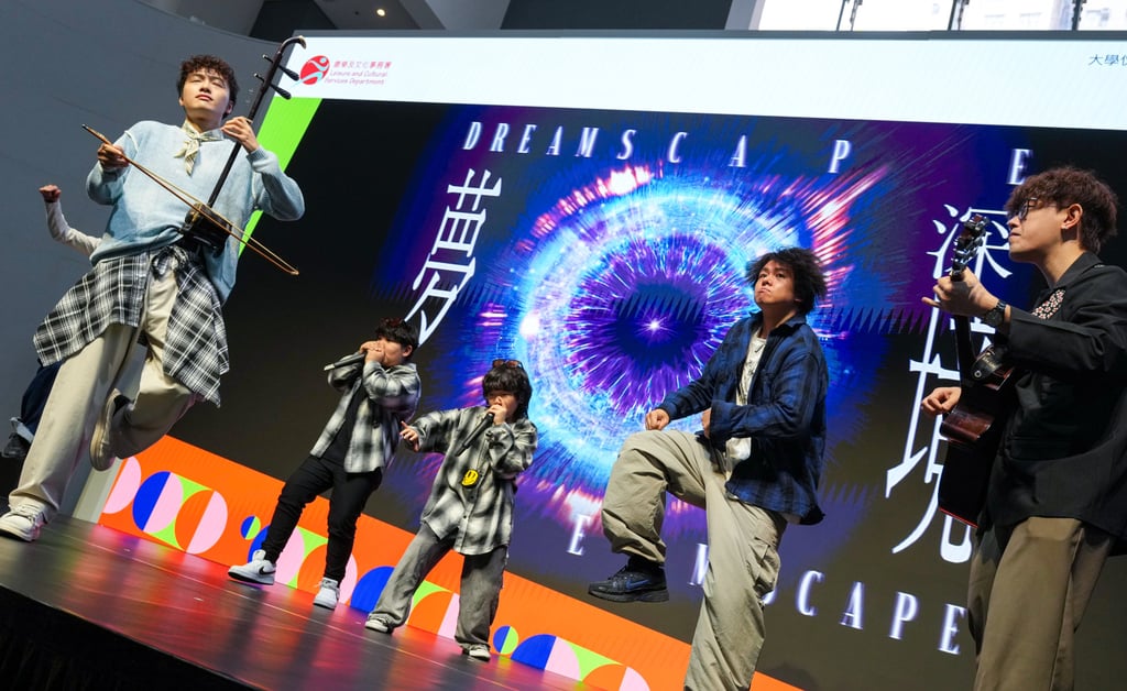 Performers take the stage at a press conference for the Hong Kong Pop Culture Festival on Wednesday. Photo: Karma Lo