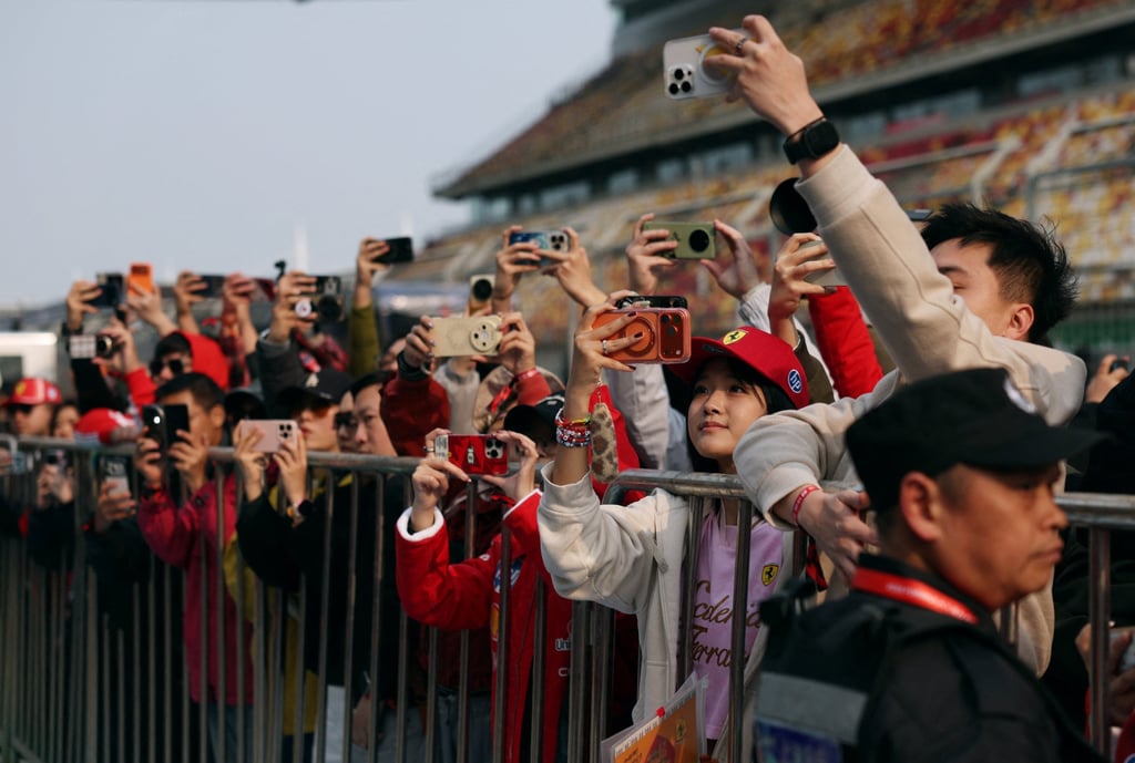 Ferrari fans gathered at the Shanghai International Circuit on Thursday. Photo: Reuters