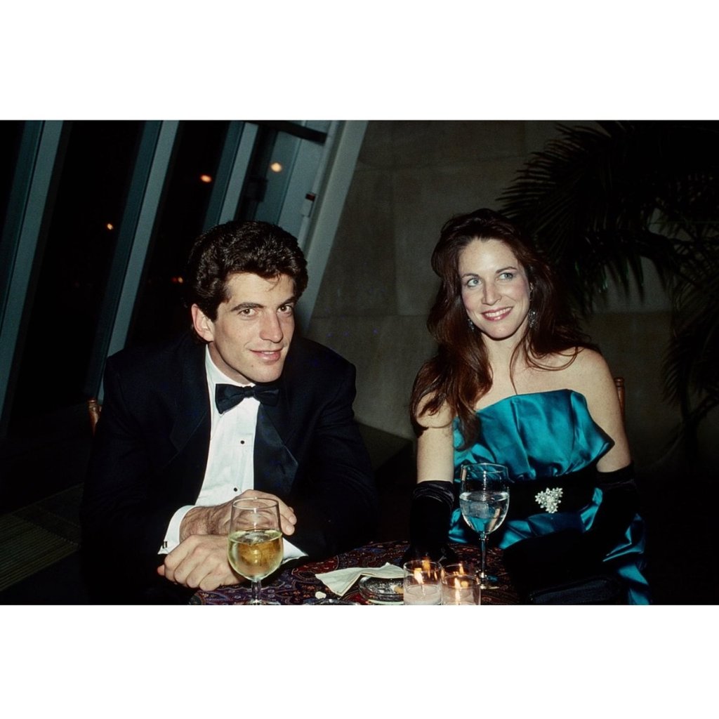 John F. Kennedy Jr at the Met Gala with Christina Haag in 1986. Photo: @jfkjrarchive/Instagram