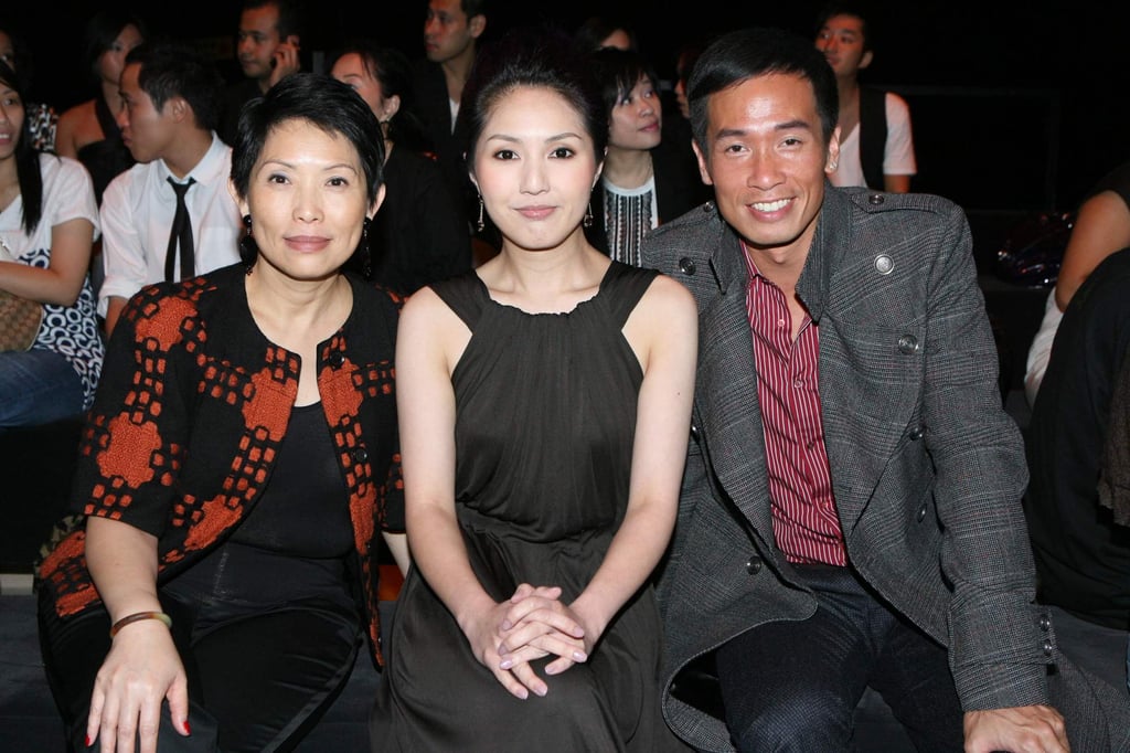 Mimi Tang with Miriam Yeung and Moses Chan at the Gucci fall/winter show in 2007. Photo: Gucci Asia Mimi Tang with Miriam Yeung and Moses Chan at the Gucci fall/winter show in 2007. Photo: Gucci Asia