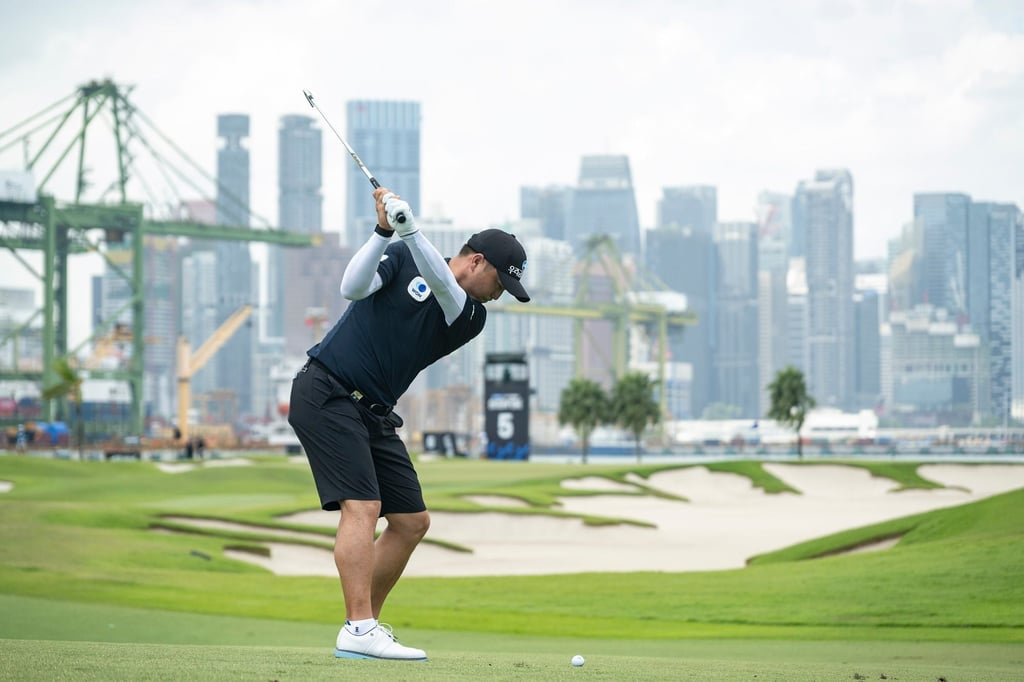 Canadian wild card Richard T Lee is in a five-man group one shot off the lead. Photo: AP