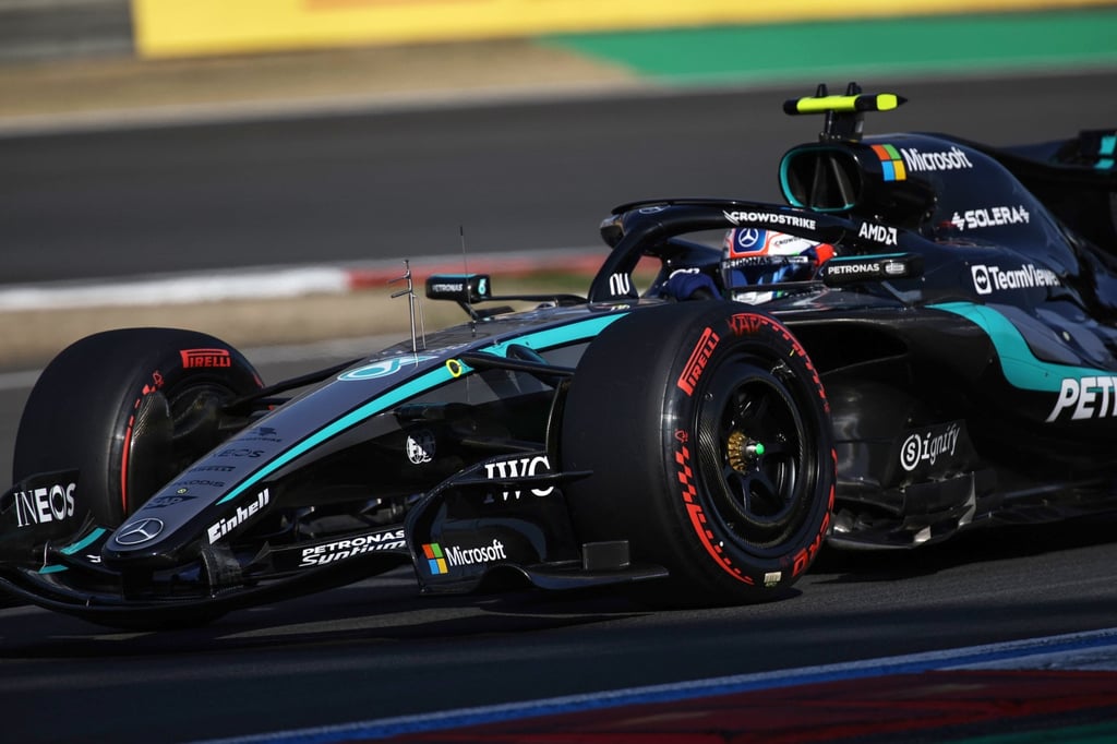 Mercedes driver Kimi Antonelli on his way to set the fastest time during qualifying. Photo: EPA Mercedes driver Kimi Antonelli on his way to set the fastest time during qualifying. Photo: EPA