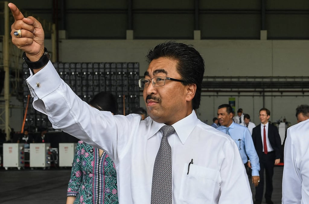 Johari Abdul Ghani, then one of Malaysia’s finance minister, pictured at Kuala Lumpur International Airport in 2017. Photo: AFP