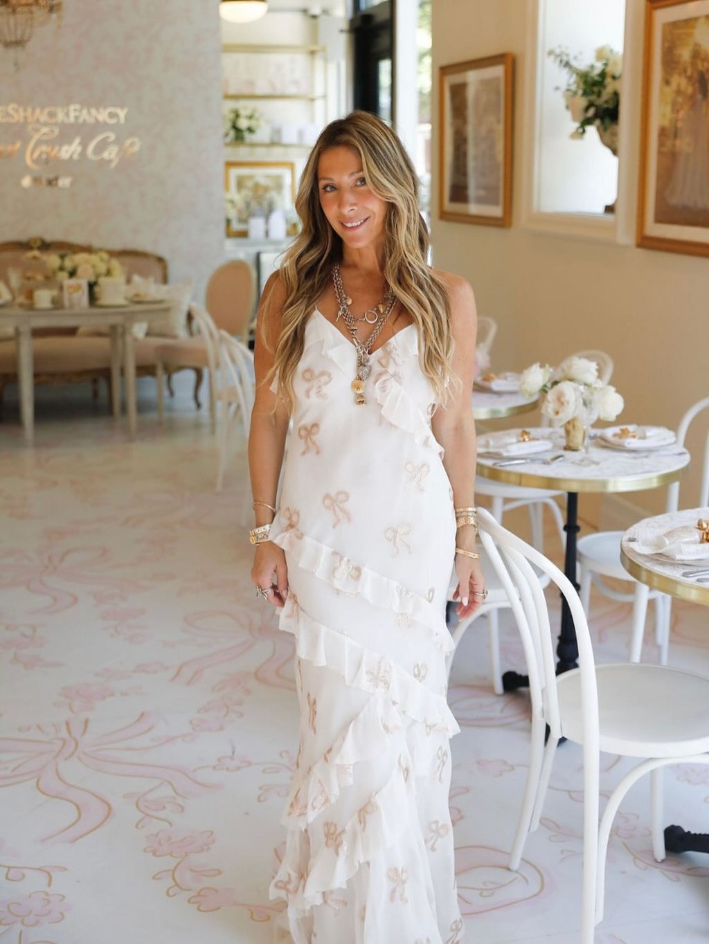 Rebecca Hessel promoting LoveShackFancy’s Secret Crush café last September. Photo: @becknyc/Instagram Rebecca Hessel promoting LoveShackFancy’s Secret Crush café last September. Photo: @becknyc/Instagram