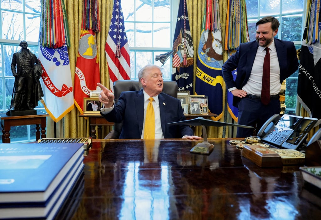 US President Donald Trump and Vice-President J.D. Vance are among those who could be banned if the Wada measure is passed. Photo: Reuters