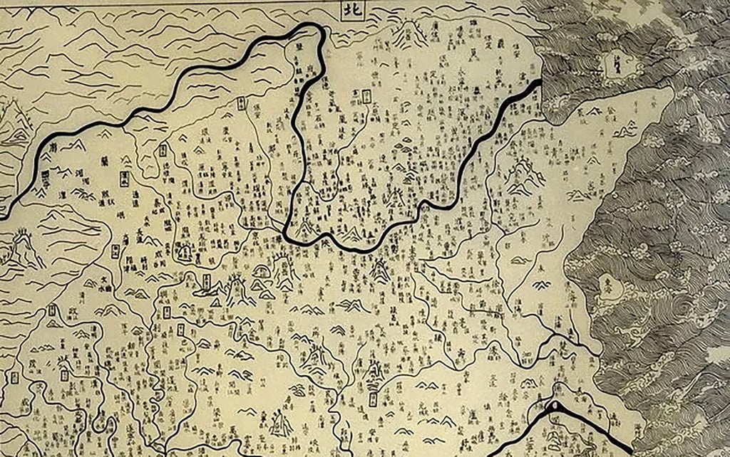 An ancient Chinese map, above. Infant jar burials were a prevalent and culturally significant mortuary practice in ancient China. Photo: Baidu