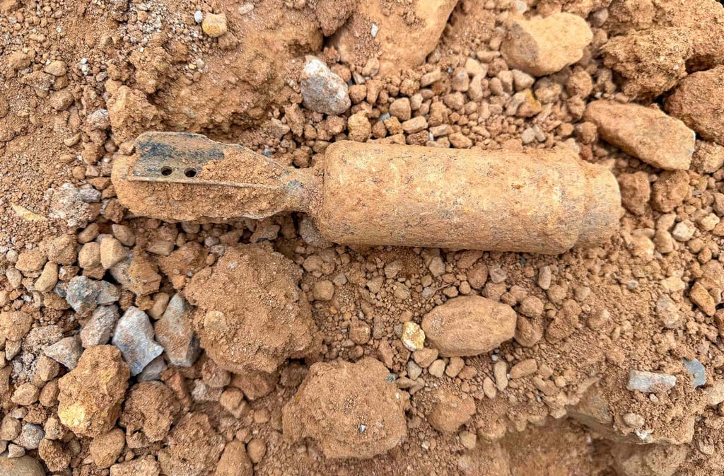 The wartime mortar measured 10 to 15cm long. Photo: Handout