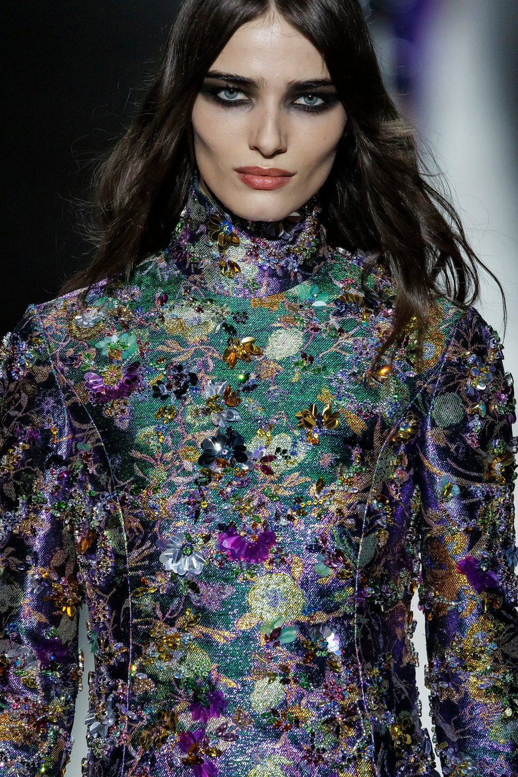 Dramatic, smoked-out liner adds to the noughties drama at Gucci. Photo: Handout