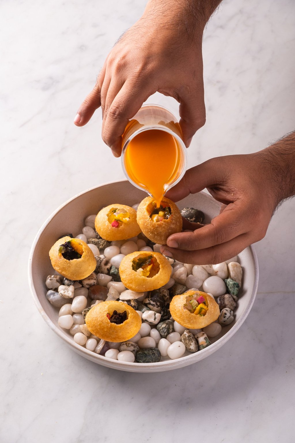 Sea buckthorn pani puri at Masque. Photo: courtesy Masque Sea buckthorn pani puri at Masque. Photo: courtesy Masque