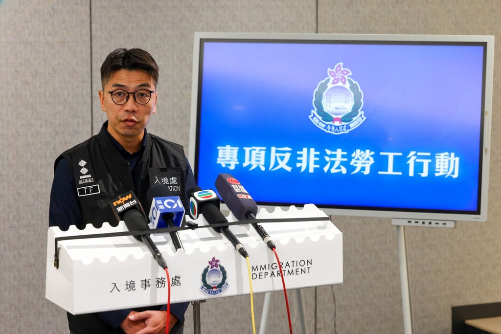 Ng Kwun-cheong of the Immigration Department says the investigation is still ongoing and more may be arrested. Photo: Dickson Lee