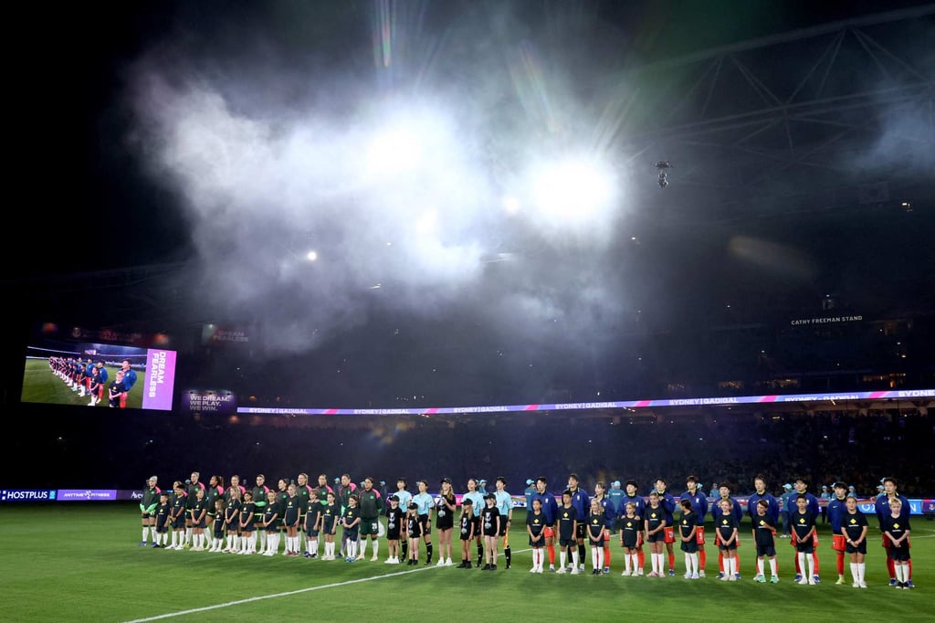 The Australia v South Korea crowd was the largest ever for a Women's Asian Cup match. Photo: AFP The Australia v South Korea crowd was the largest ever for a Women's Asian Cup match. Photo: AFP
