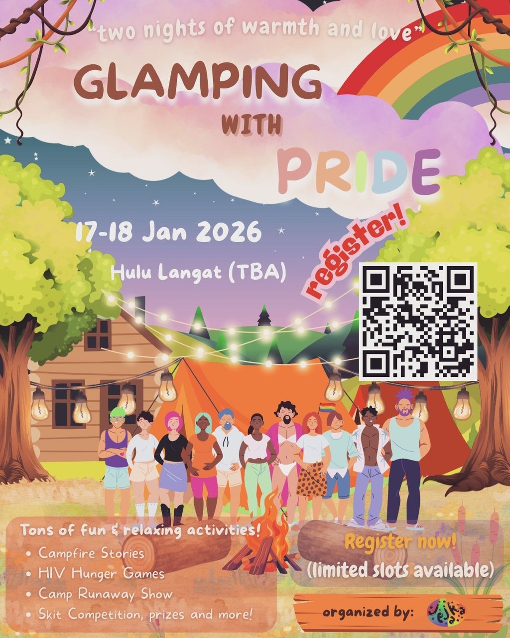 The “Glamping With Pride” retreat in January was cancelled after official pressure and public backlash. Photo: Handout