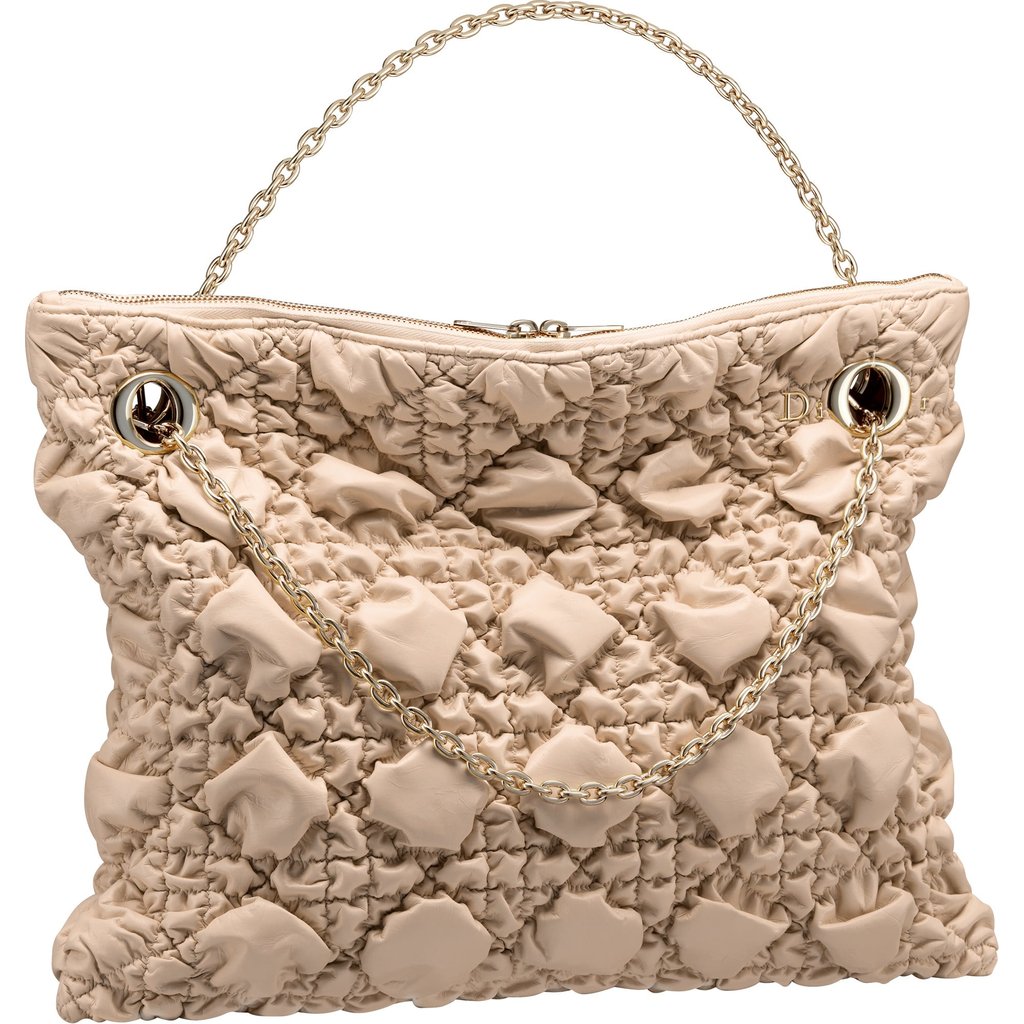 Medium Dior Crunchy bag in sand macrocannage. Photo: Handout