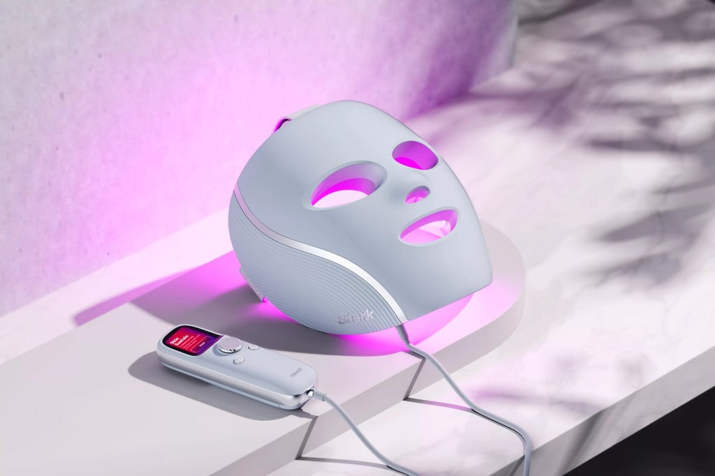 Shark CryoGlow LED face mask. Photo: Handout
