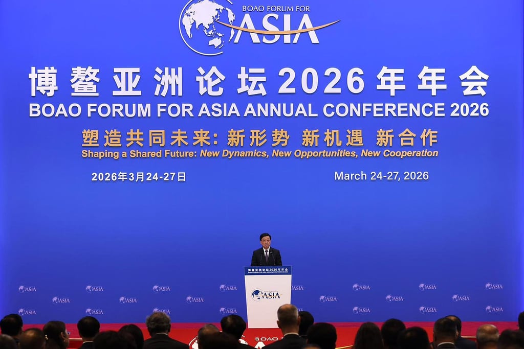 Chief Executive John Lee stressed that Hong Kong remained steadfastly committed to free trade and multilateralism and would continue to expand its global trade network. Photo: Facebook/John KC Lee