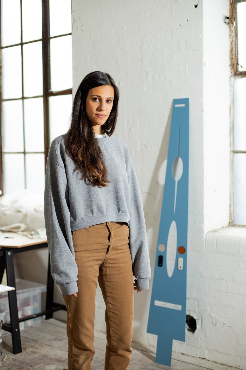 Amba Sayal-Bennett in the studio. Photo: Ryan O’Toole Collett Amba Sayal-Bennett in the studio. Photo: Ryan O’Toole Collett