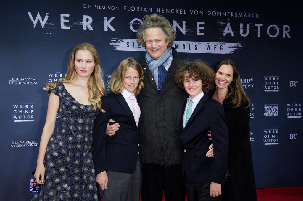 Lara Cosima (left) with her parents and two brothers in Berlin, in 2018. Photo: Getty Images