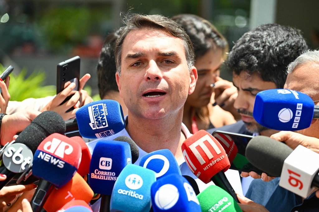 Senator Flavio Bolsonaro, the former president’s son. Photo: AFP