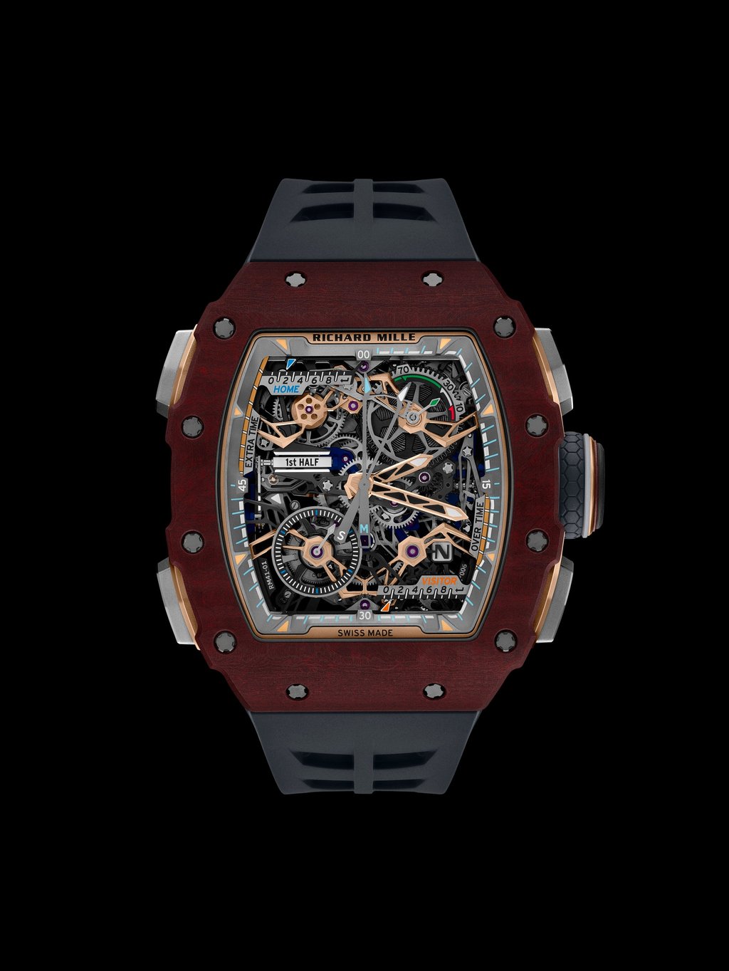 The RM 41-01 Tourbillon Soccer in Red Carmin Basalt TPT. Photo: Handout The RM 41-01 Tourbillon Soccer in Red Carmin Basalt TPT. Photo: Handout