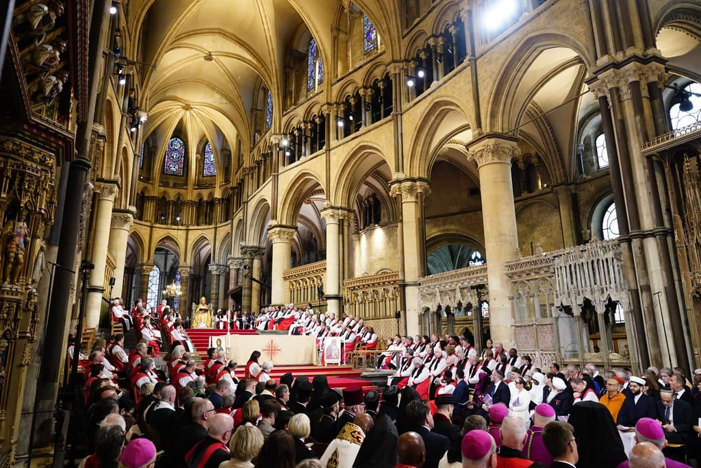 The enthronement ceremony inside Canterbury Cathedral. Photo: AP