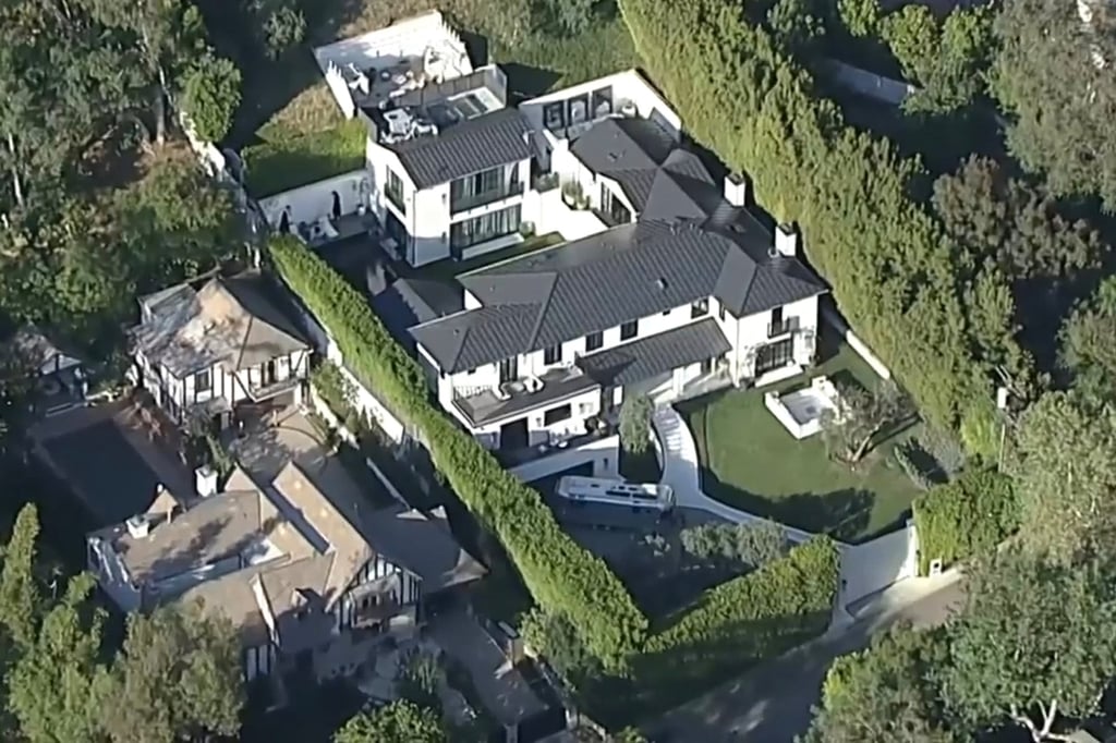 Rihanna’s home in Los Angeles. Photo: ABC7 Los Angeles via AP