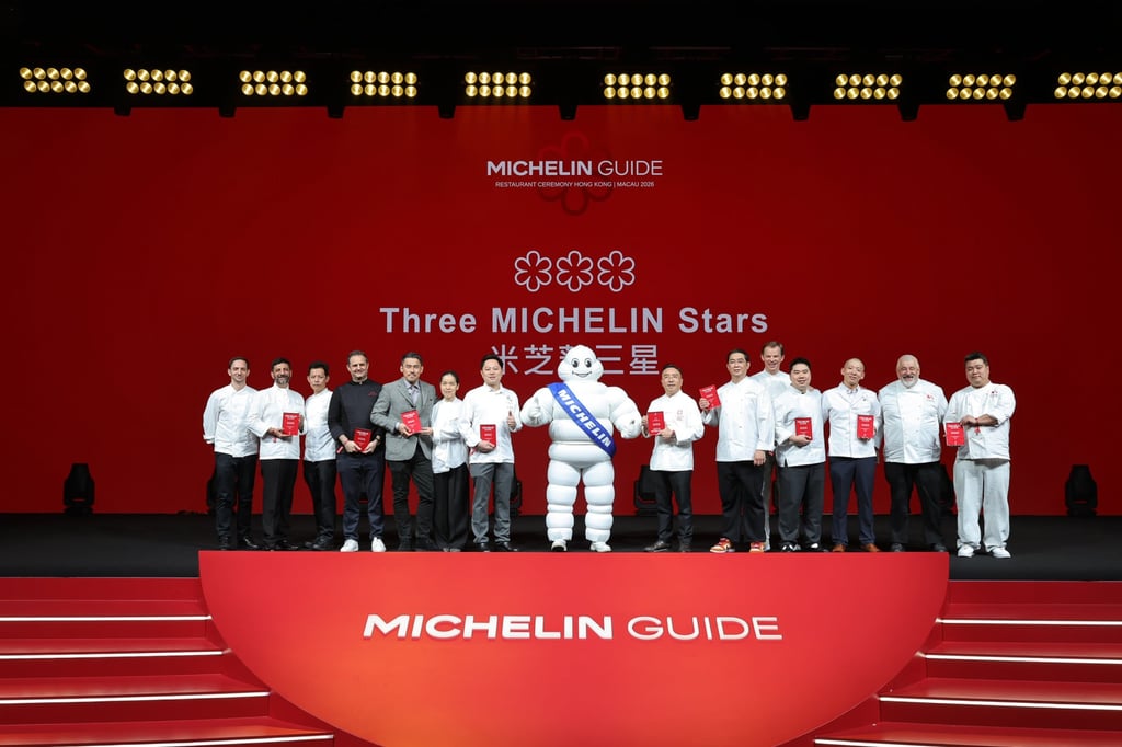 Some of the winners at the Michelin Guide Hong Kong and Macau 2026 awards ceremony. Photo: Michelin Guide