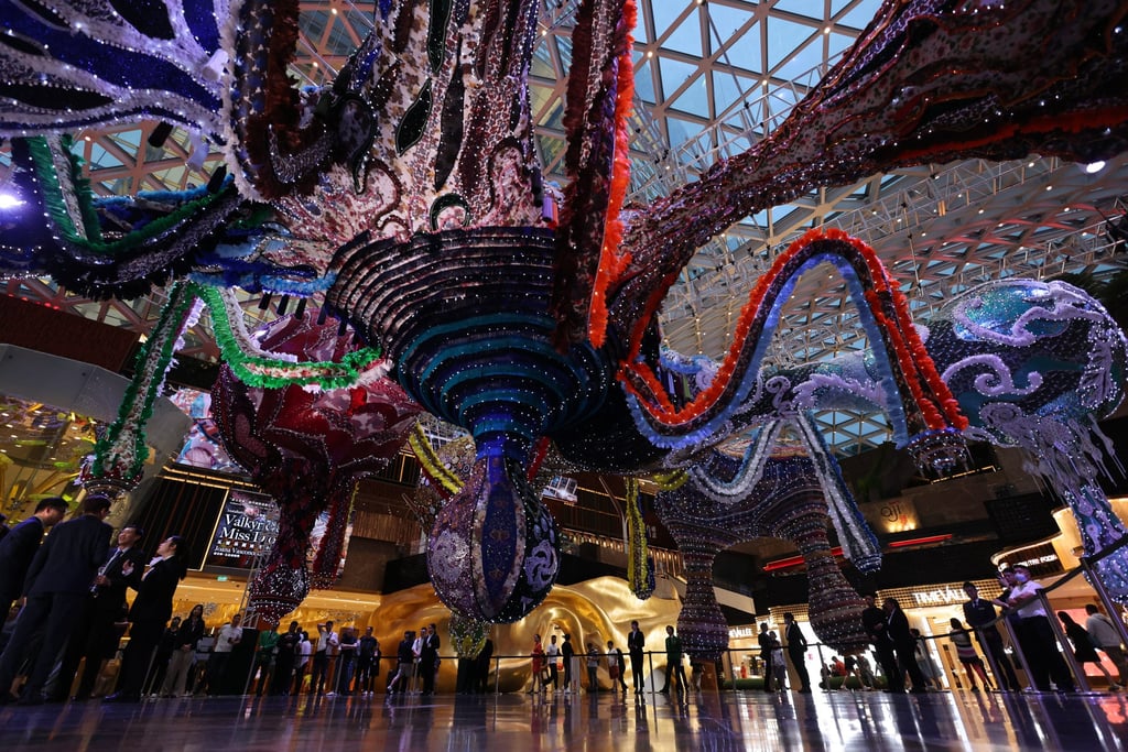 An artwork titled Valkyrie Miss Dior by Portuguese artist Joana Vasconcelos displayed at MGM Cotai as part of the Art Macau Biennale in 2023. Photo: Yik Yeung-man An artwork titled Valkyrie Miss Dior by Portuguese artist Joana Vasconcelos displayed at MGM Cotai as part of the Art Macau Biennale in 2023. Photo: Yik Yeung-man